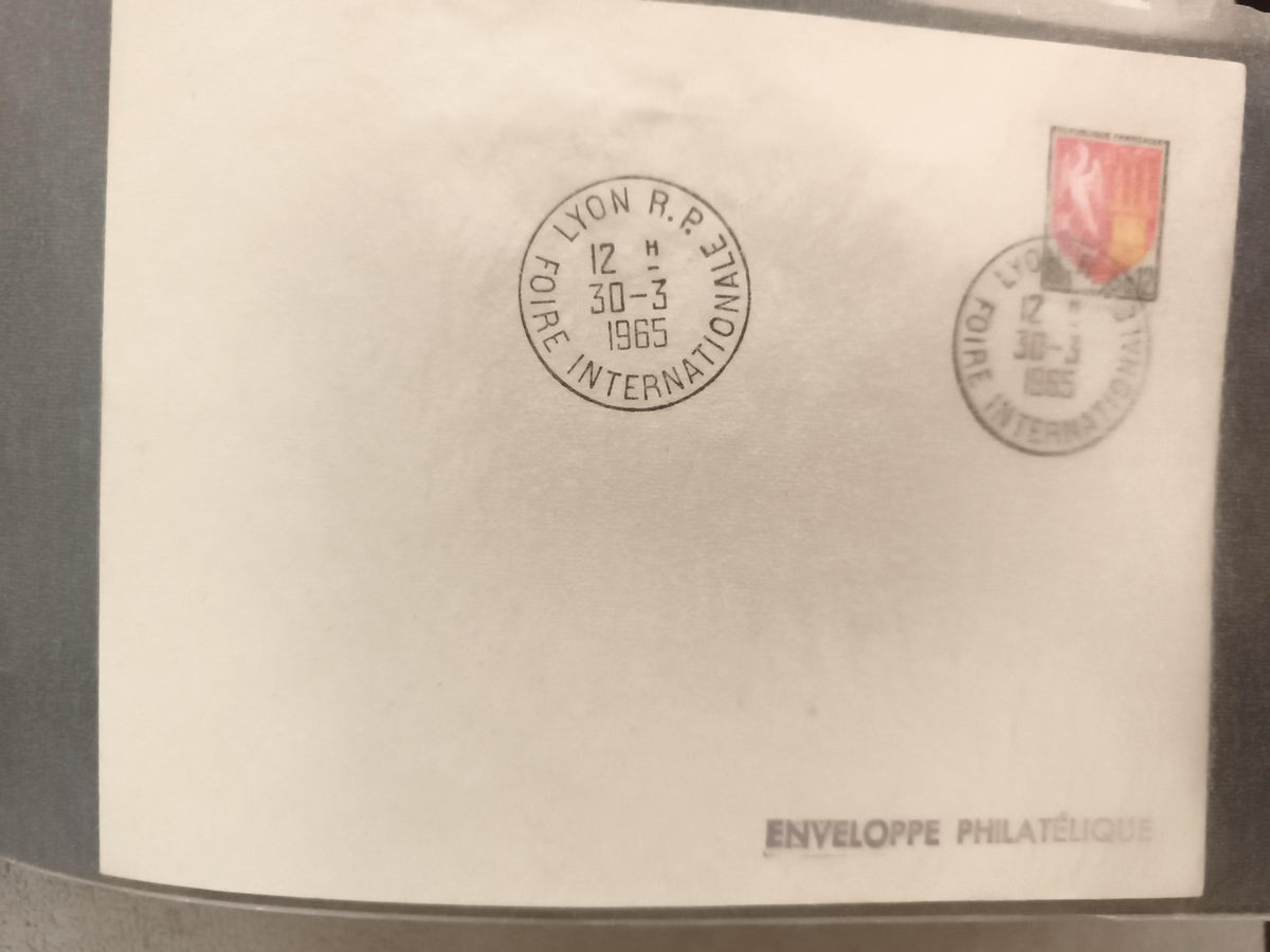 Lettre 1er jour Lyon Foire 1965 oblitération, enveloppe philatélique France