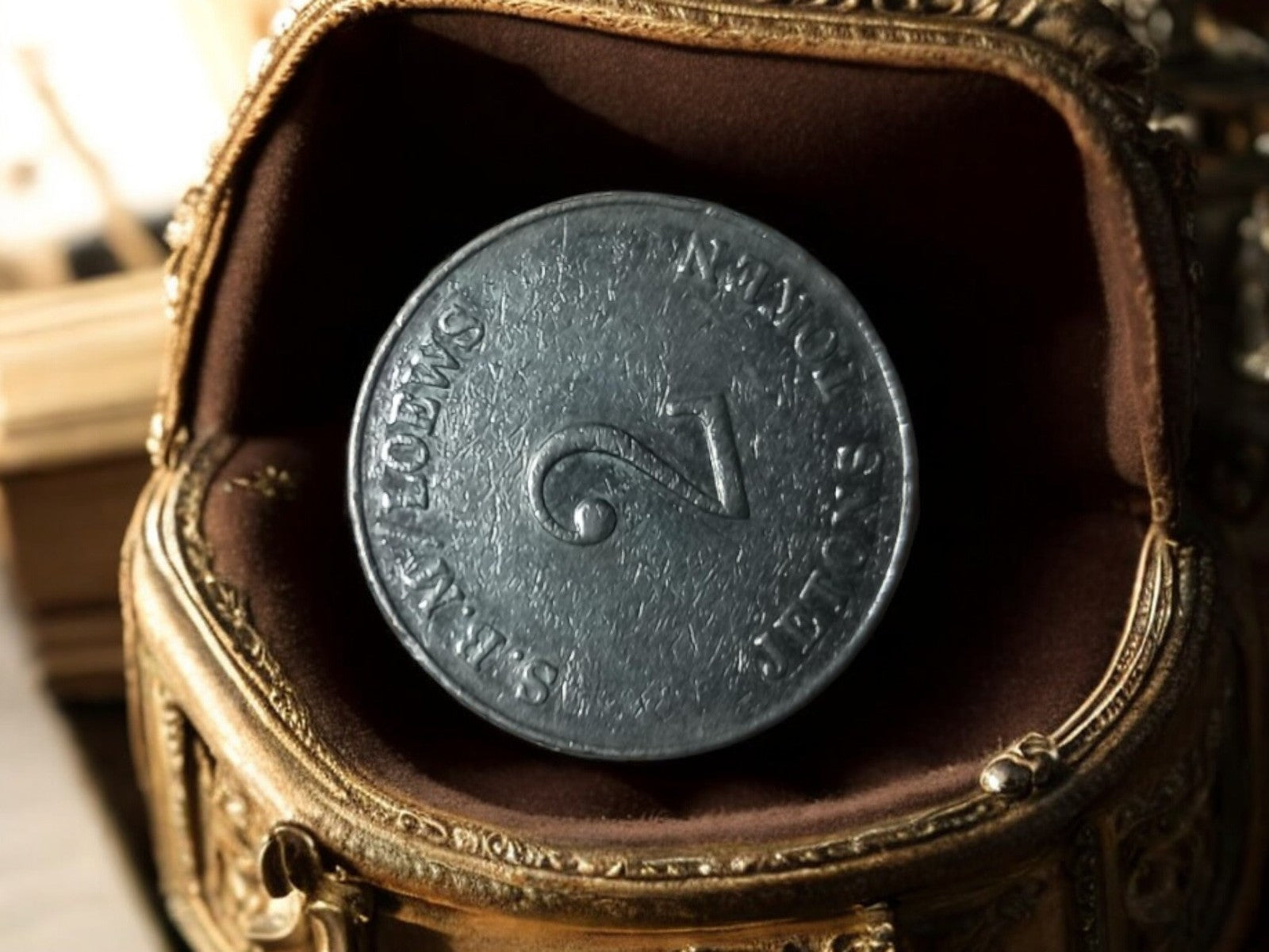 Jeton de casino vintage en métal - Pièce de collection authentique