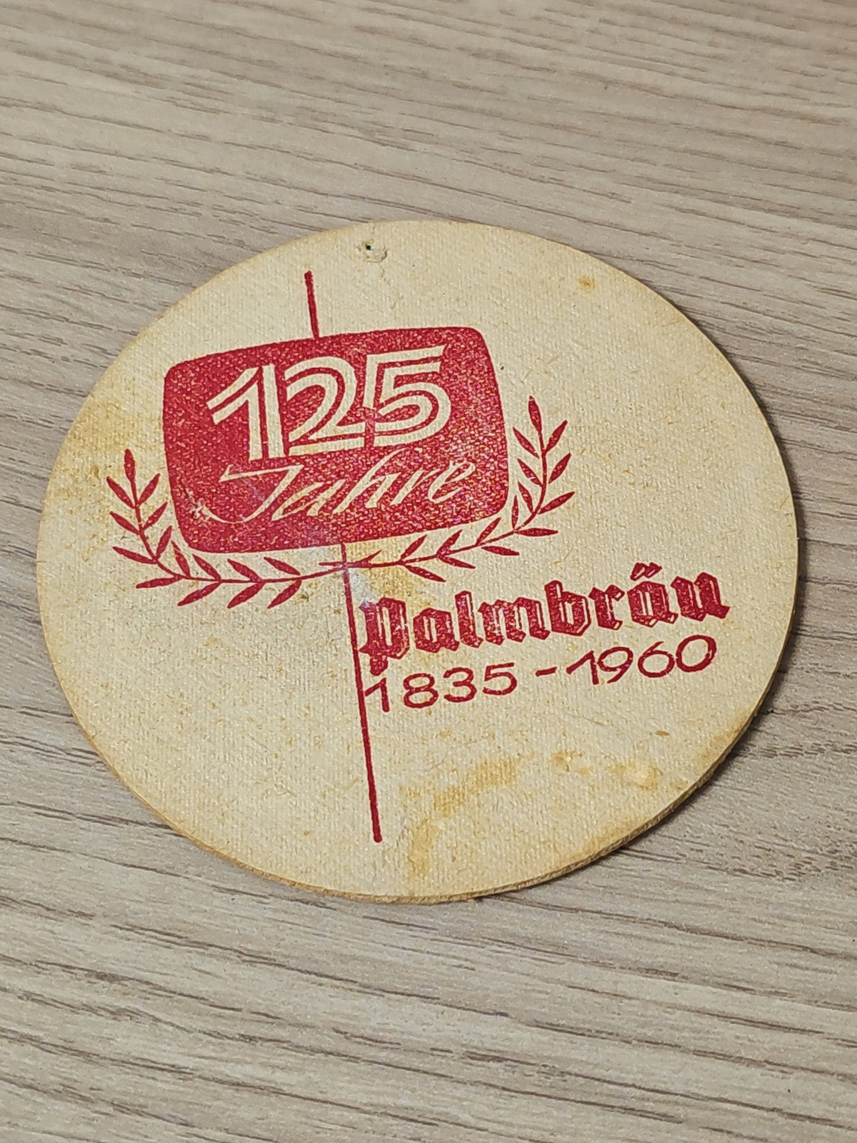 Sous-bock bière ancien Palmbrav vintage rétro collection brasseur déco bar