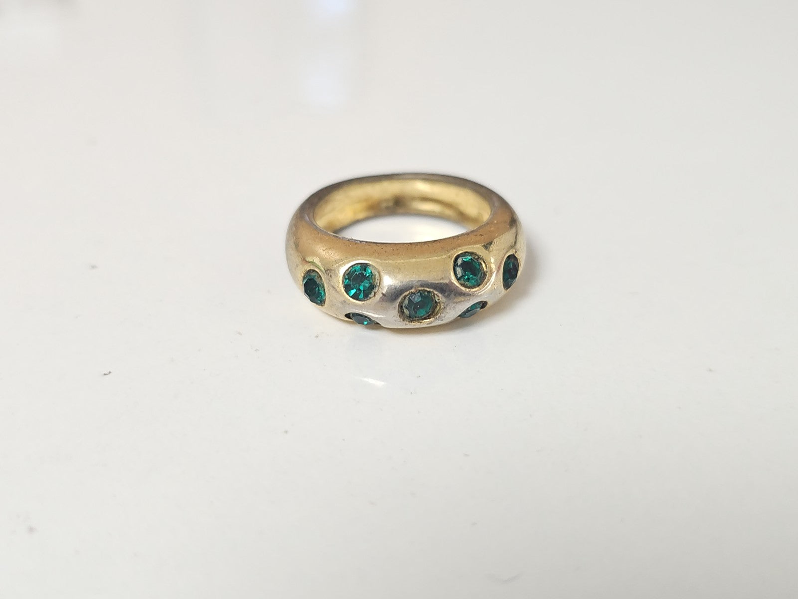 Bague rétro ancienne fantaisie taille 54, bijou vintage original pour collection