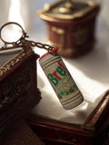 Porte-clés publicitaire vintage Bref ancien bidon pin, porte-clefs rétro