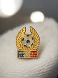 Pin's vintage Olympique de Marseille 1991 badge rétro football doré ancien
