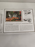 Feuillet philatélique CEF Europa 1986 Genette illustration animaux