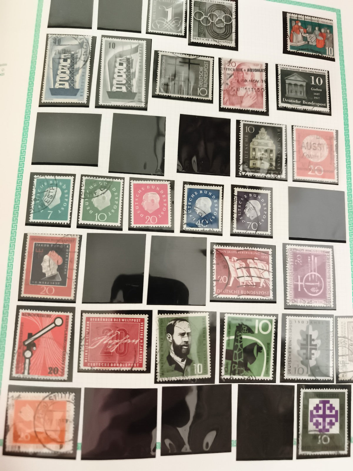 Timbres Allemagne Deutsche Bundespost oblitérés lot multicolore philatélie