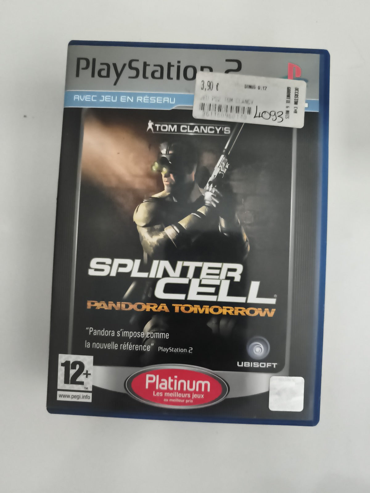 Jeu PlayStation 2 Splinter Cell Pandora Tomorrow Platinum Ubisoft PS2