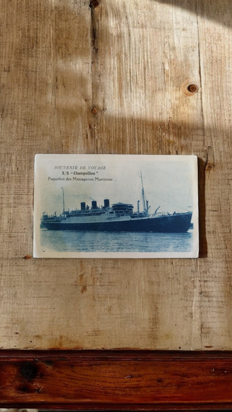 Carte postale S/S Champollion paquebot Messageries Maritimes 1939 vintage mariti