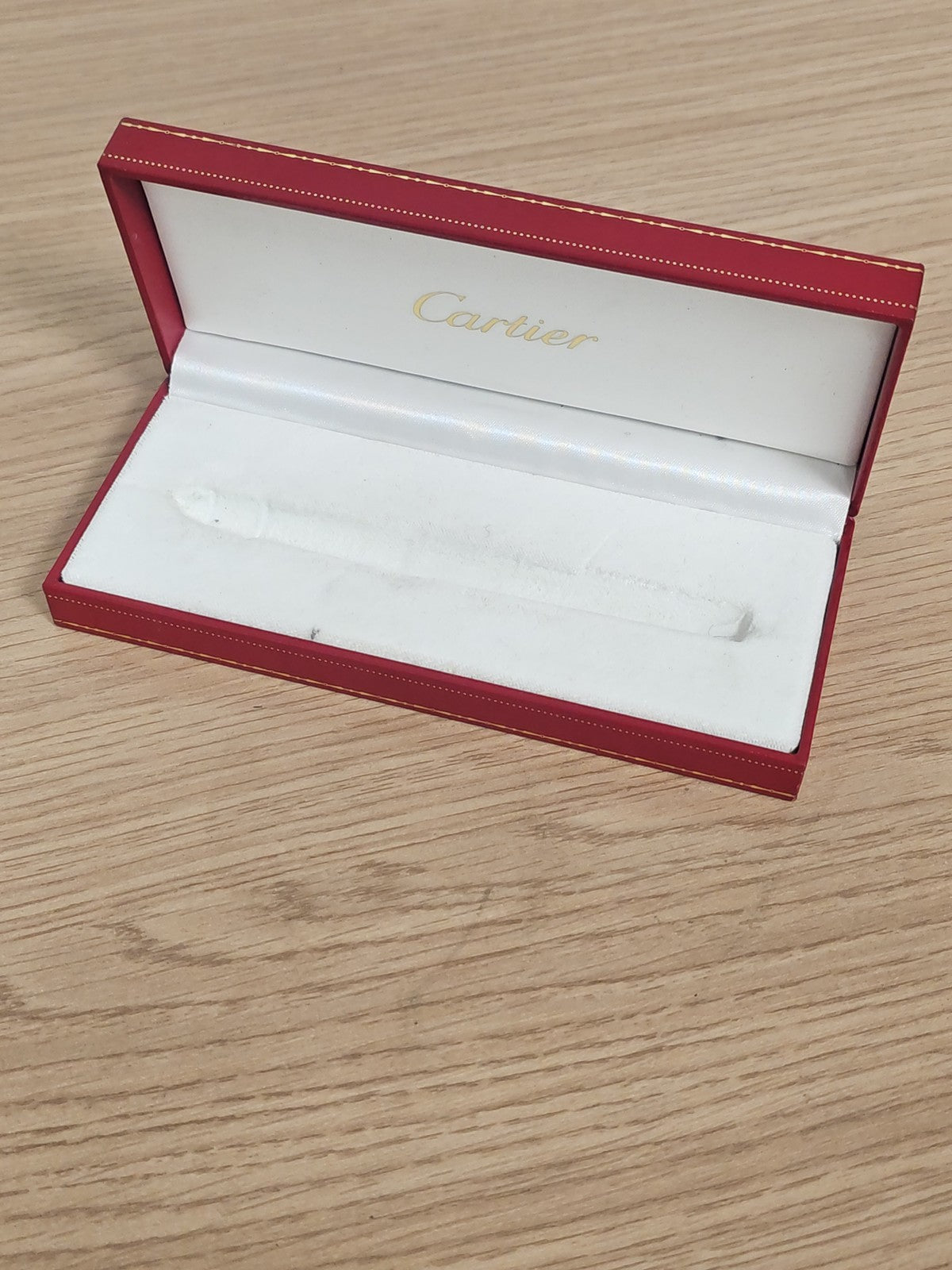Boîte vide originale pour stylo de la marque Cartier, étui rouge authentique