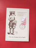 Carte postale Foire aux fromages La Capelle philatélie timbre Maroilles