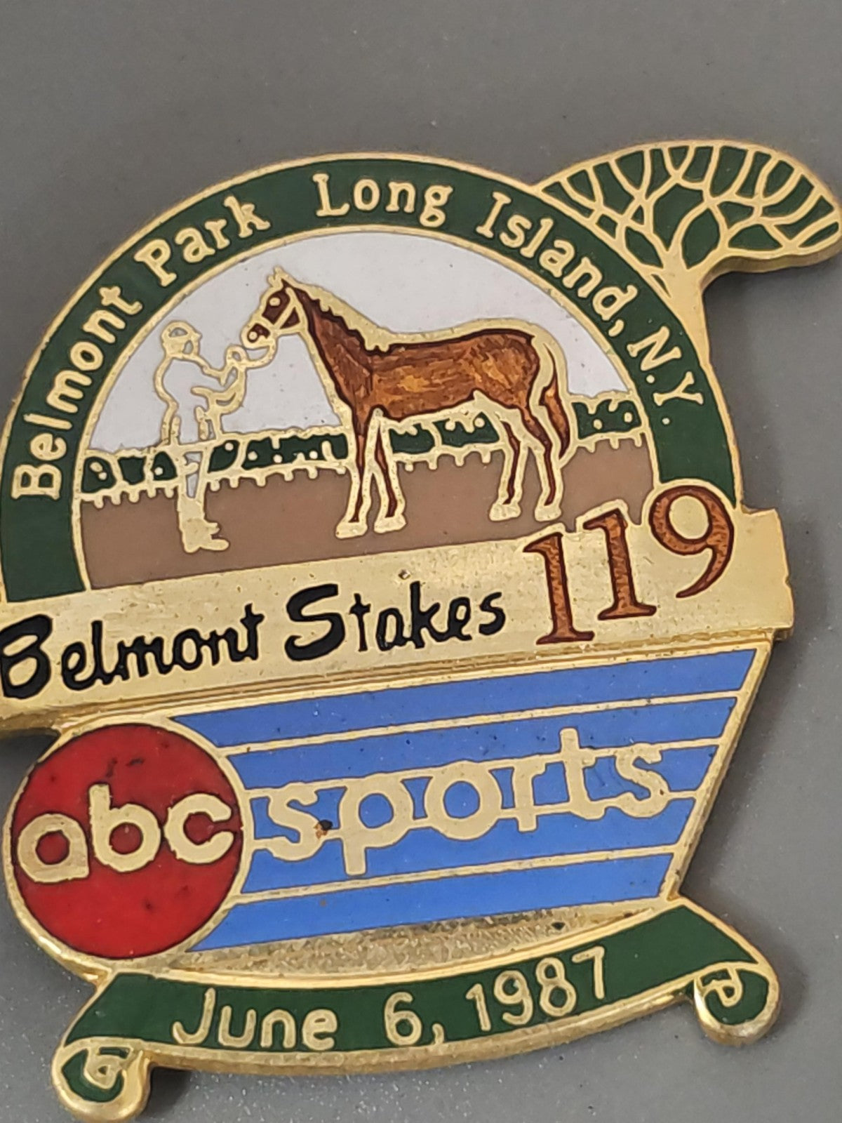 Pin?s rétro ancien ABC Sports, badge collection vintage pour amateur sport TV