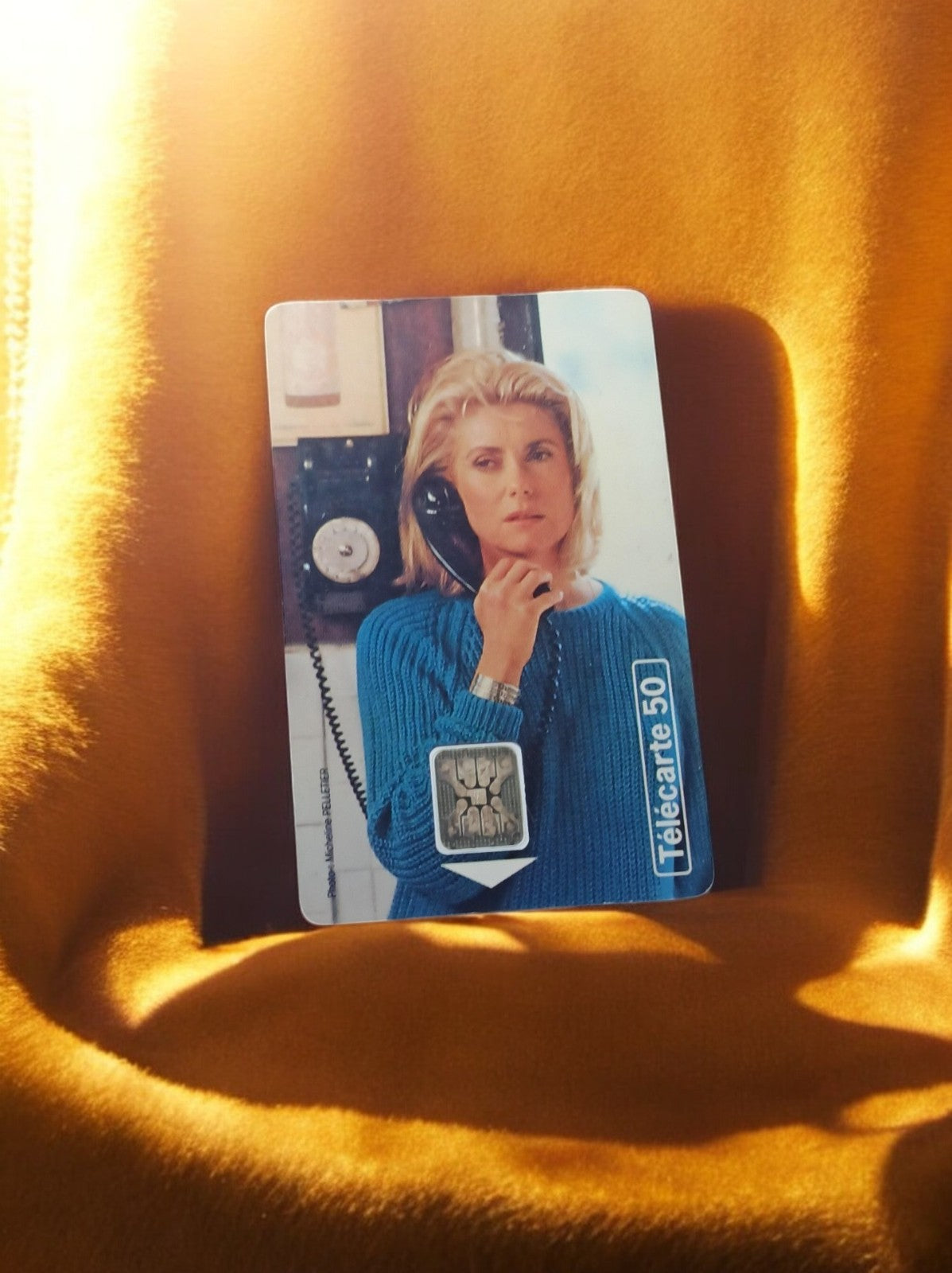 Carte téléphonique vintage 50 unités, Télécarte France, portrait femme rétro