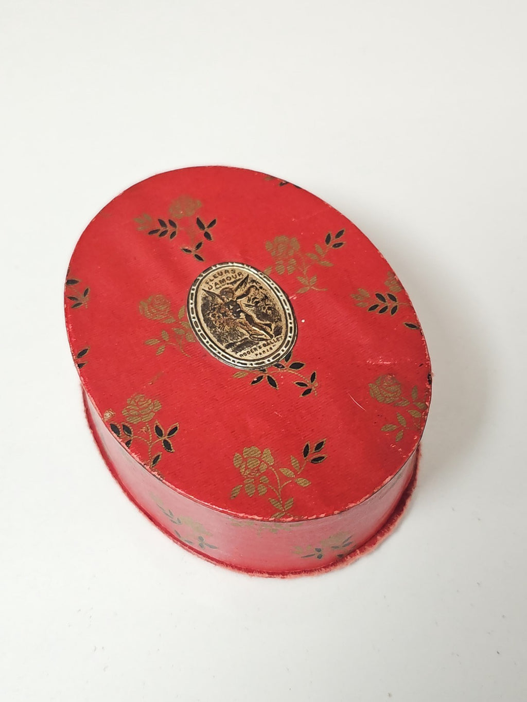 Vintage boîte à poudre ROGER & GALLET Fleurs d?Amour 1920s argent France rare