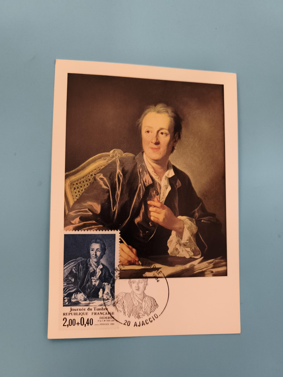 Carte maximum Diderot Ajaccio 1984 timbre 2,00+0,40 oblitération philatélie