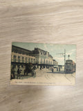 Ancienne carte postale Lyon Gare Brotteaux tramway, CPA illustrée vintage