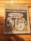 Magazine Charlie Hebdo vintage 1977 n°358, couverture Callas, satire presse anci
