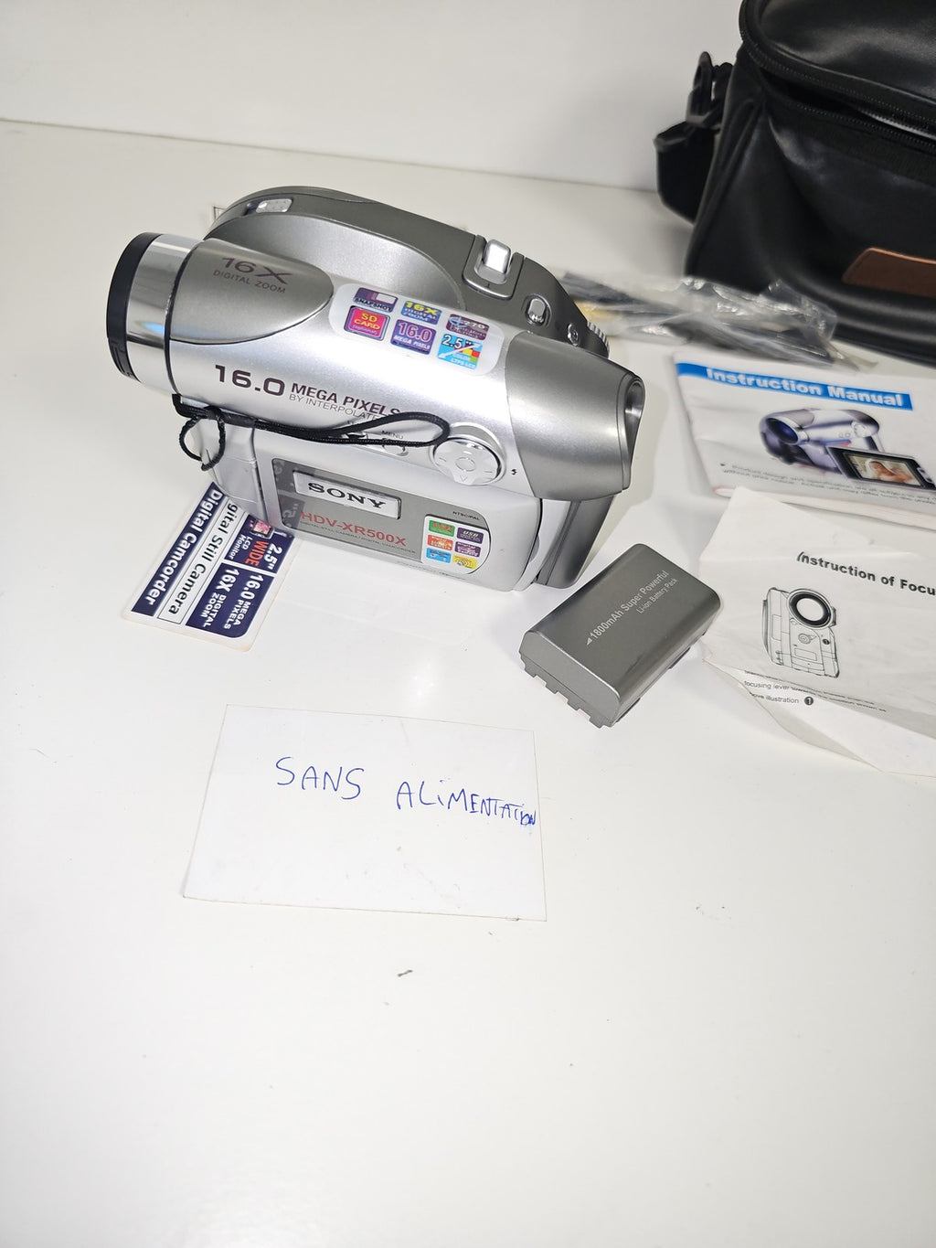 Caméscope Sony HDV-XR500X 16MP Full HD - Lecteur vidéo numérique, sans câbles