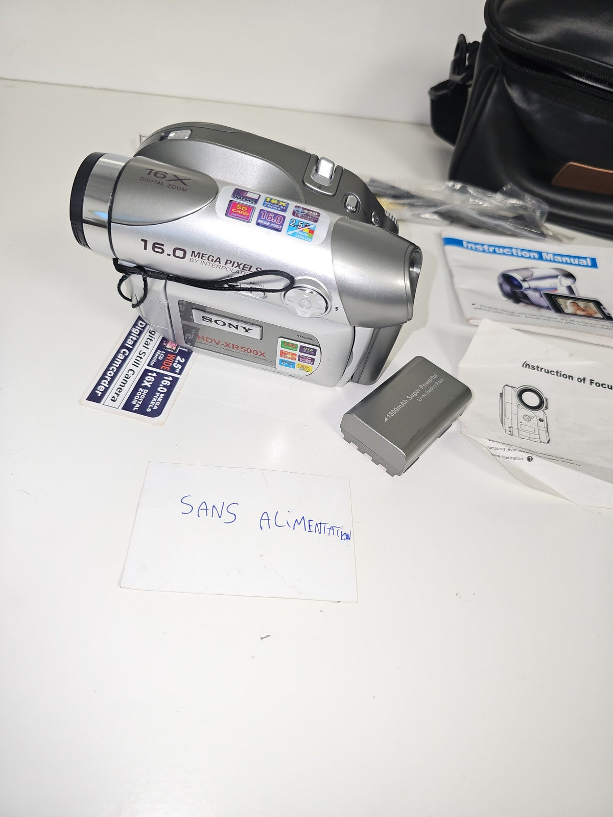 Caméscope Sony HDV-XR500X 16MP Full HD - Lecteur vidéo numérique, sans câbles