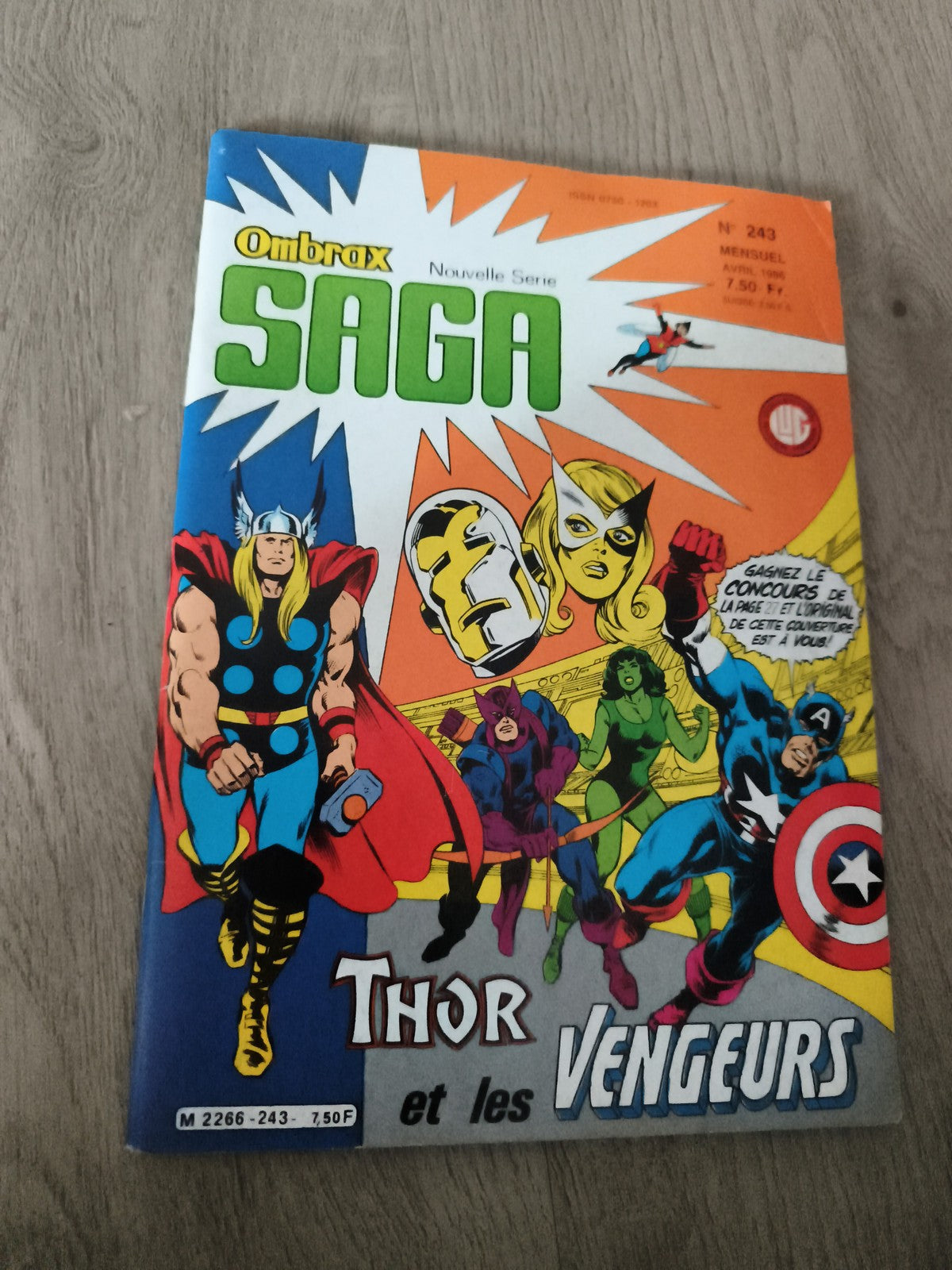 Comic vintage Ombrax Saga n°243 Thor Vengeurs Marvel avril 1996 ancien