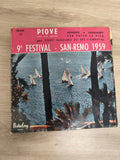 Vinyle 45 tours Tony Dallara San Remo 1959 Piove Barclay pochette voiliers