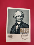 Carte Premier Jour D'Alembert 1959 timbre France philatélie Paris (Ref 1)