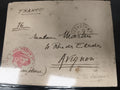 Lettre ancienne oblitérée France Avignon manuscrite timbre rouge philatélie