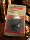Livre ancien "Critiques du sport" Jean-Marie Brohm vintage, Christian Bourgois
