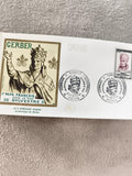 Lettre Premier Jour Sylvestre II Gerbert Reims 1964 FDC philatélie ancien