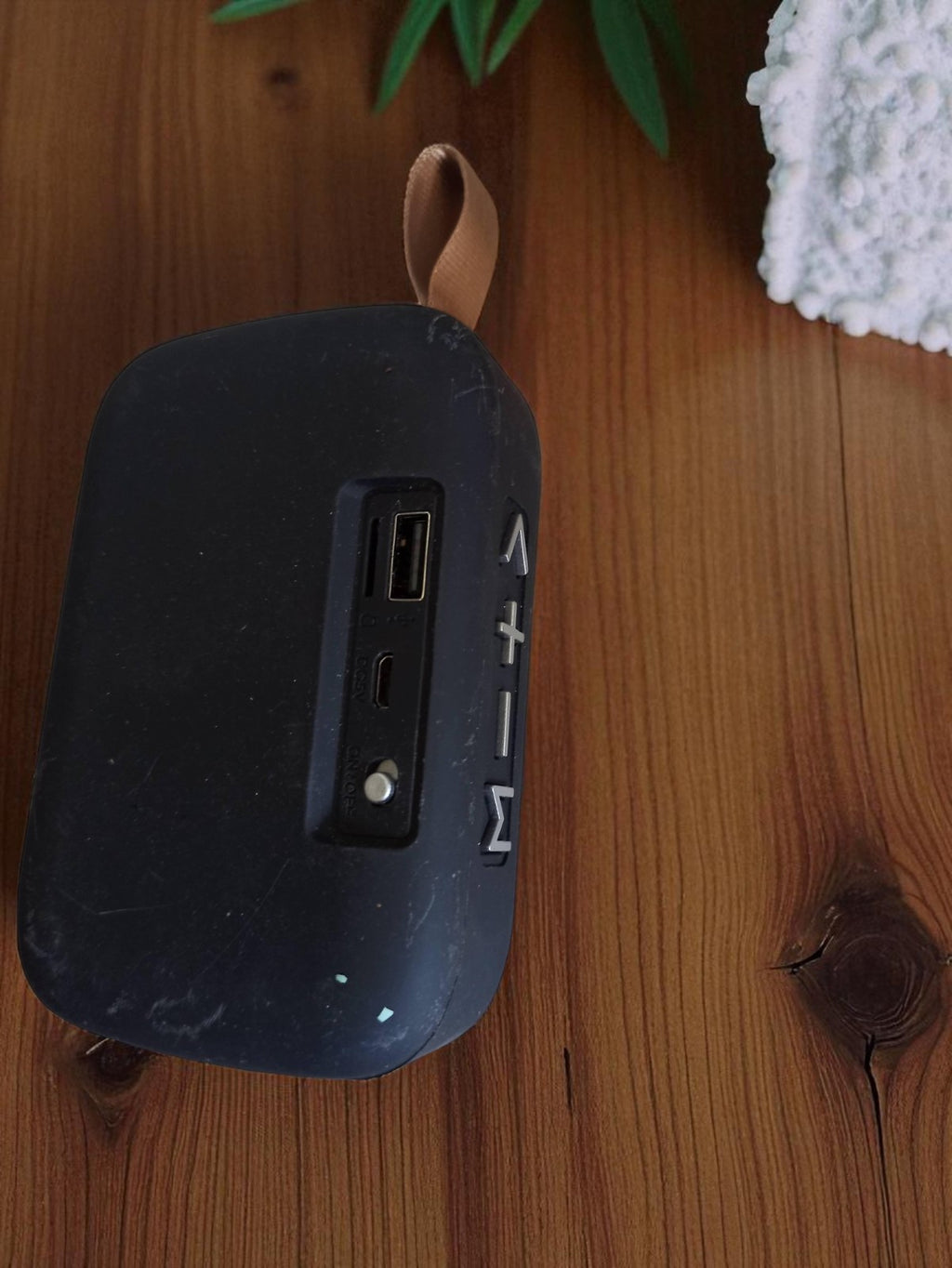 Enceinte portable vintage Imoove noire tissu, haut-parleur rétro, non testée