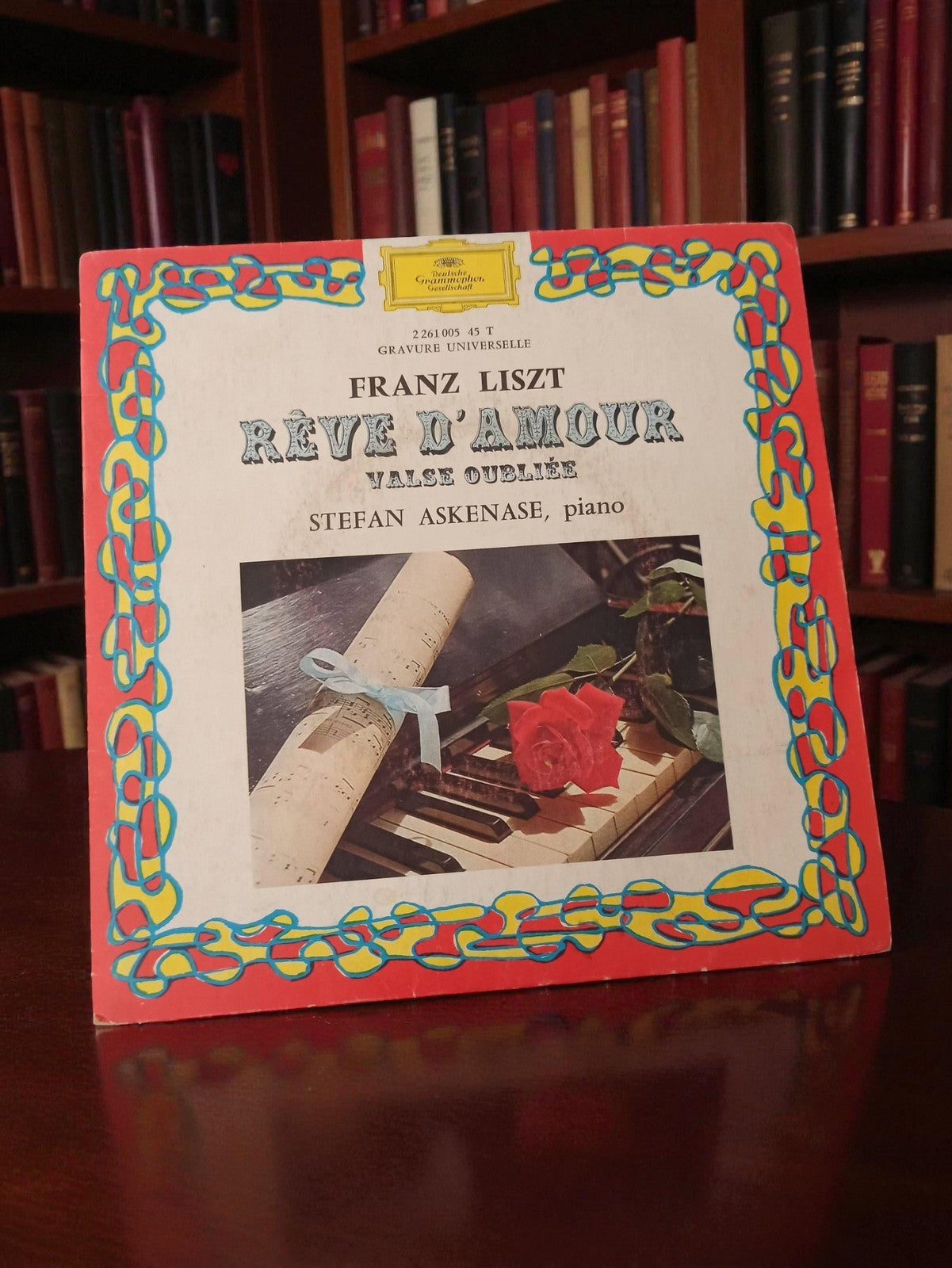 Disque vinyle 45 tours Franz Liszt Rêve d'Amour ancien pochette DG piano