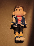 Poupée Peko Chan Milky vêtue blouson bleu jean sneakers – Figurine mascotte