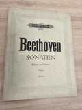 Ancien livre partitions Beethoven violon piano Edition Peters vintage