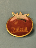 Pin's vintage Buitoni forme tomate, badge publicitaire ancien collection