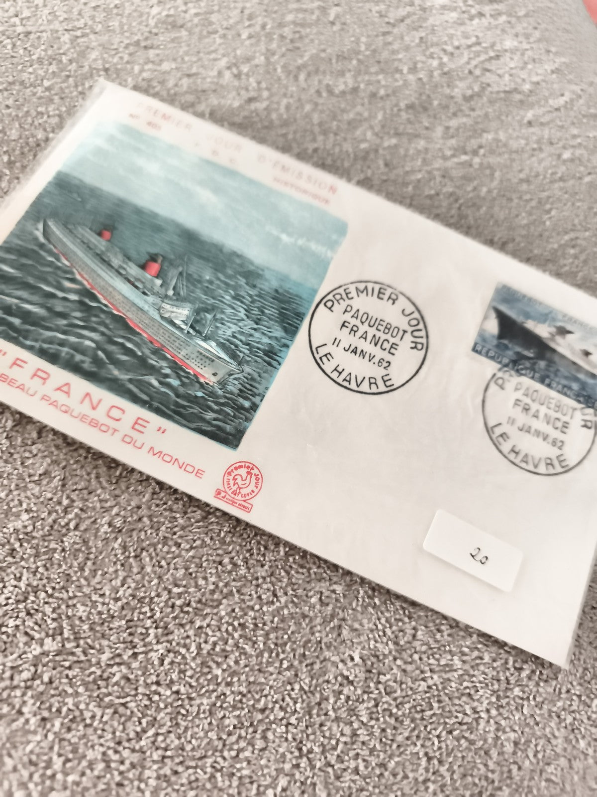 Lettre Premier Jour Paquebot France 1962 Le Havre FDC ancien philatélie