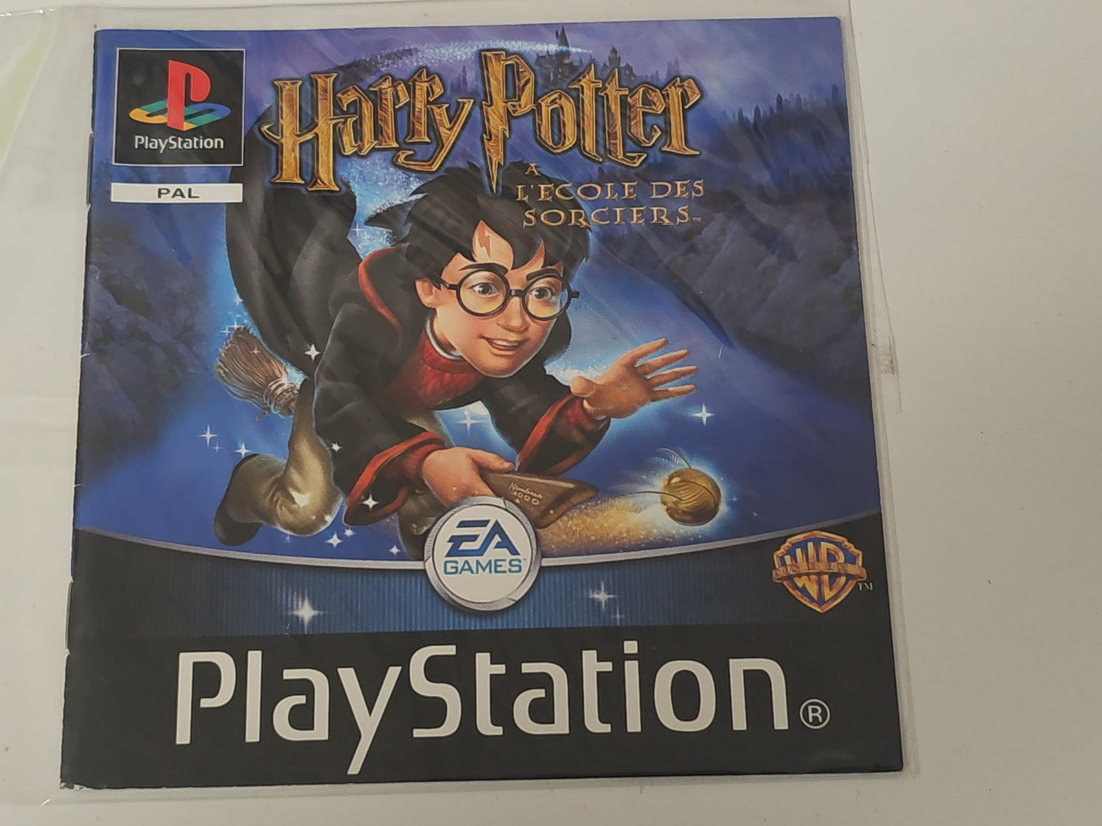 Notice originale Harry Potter pour Playstation PS1, manuel jeu vidéo officiel