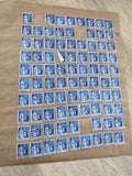 Gros lot ancien timbres Marianne 65c bleu sur planche philatélie étude France