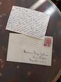 Lettre manuscrite ancienne années 60 + enveloppe timbrée Marseille vintage