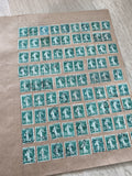 Gros lot timbres anciens Marianne 5c verts, étude philatélie, oblitérés France