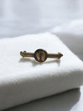 Broche ancienne religieuse dorée, bijou de piété rétro catholique, médaillon