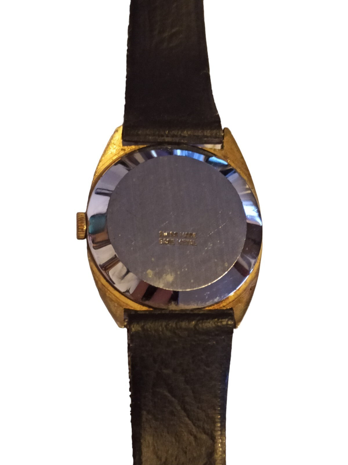 Montre vintage Cimier mécanique France cadran doré bracelet noir rétro