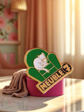 Pin's vintage MEUBLE 7 édition limitée vert doré chat publicitaire