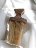 Brosse à barbe ancienne vintage barbier 1920 déco rétro poignée patinée