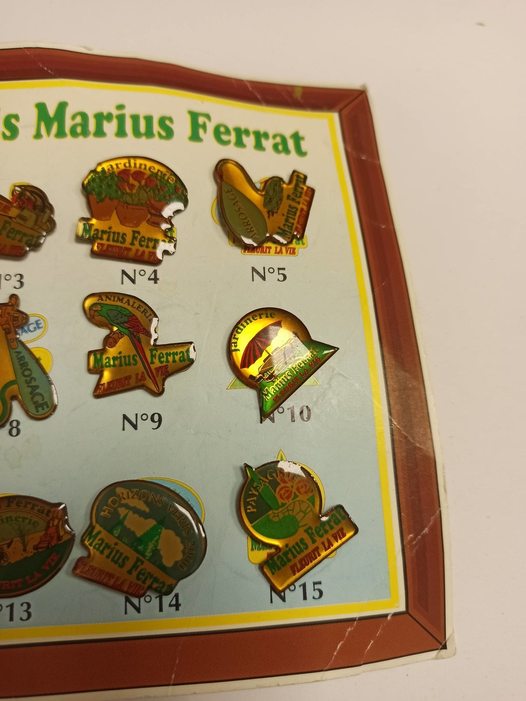 Collection complète pin's Marius Ferrat vintage – série ancienne, lot 15 pins