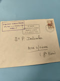 Ancienne enveloppe oblitérée 1963 timbre coq, Salon Paris philatélie collection