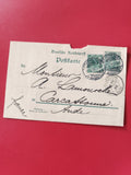 Carte postale philatélie Deutsche Reichspost affranchie, cachets visibles