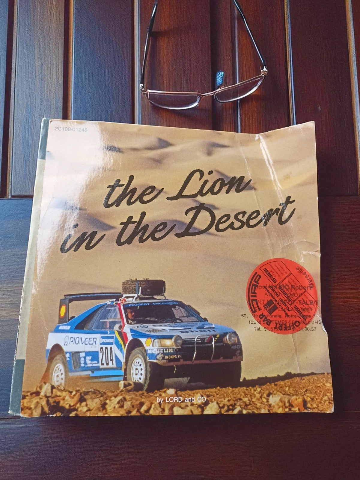 Disque vinyle 45 tours vintage The Lion in the Desert Peugeot 205 Rallye rétro