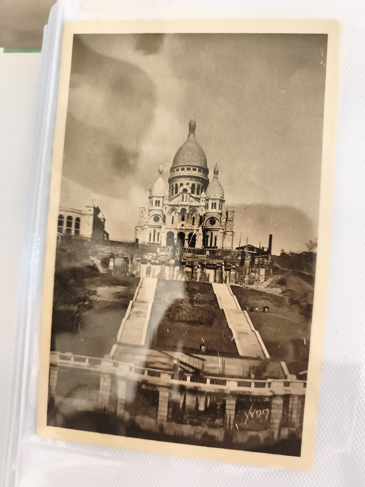 Carte postale ancienne Sacré-Cœur Paris CPA noir et blanc vintage