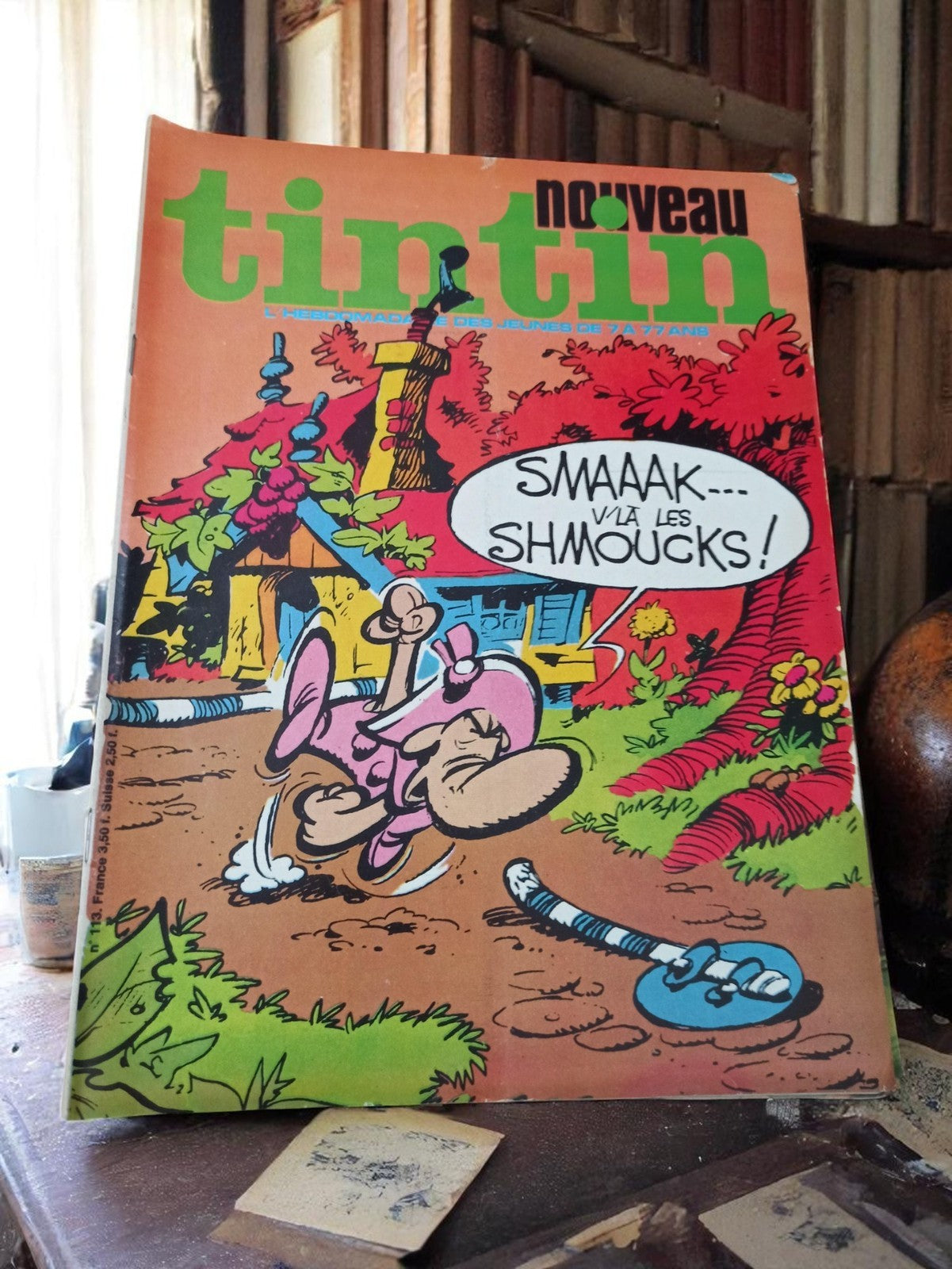 Magazine Tintin ancien couverture rétro – Nouveau Tintin vintage années 70
