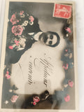 Carte postale ancienne Meilleurs Souvenirs fleurs roses CPA vintage début XXe