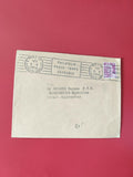 Enveloppe philatélie oblitérée Paris IX 1954 avec timbre violet