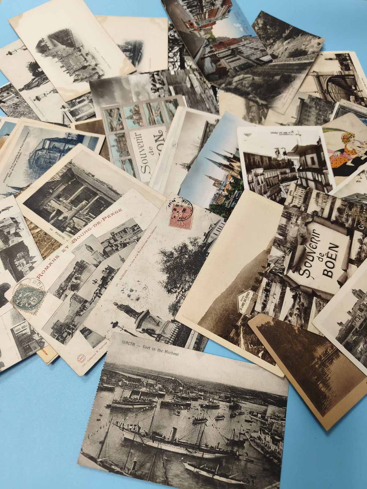 Lot cartes postales anciennes CPA divers lieux paysages villes vintage collectio