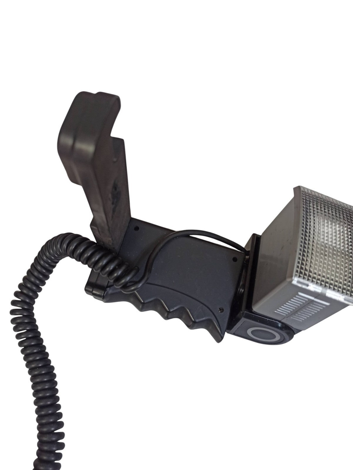 Flash photo Canon vintage ancien, accessoire argentique rétro, synchro câble